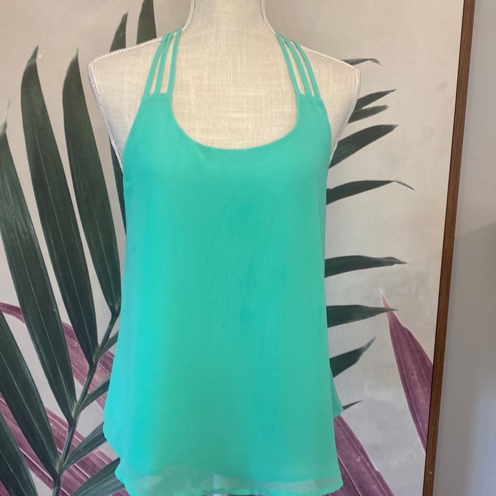 E & M Strappy Back Detail Sleeveless Blouse
